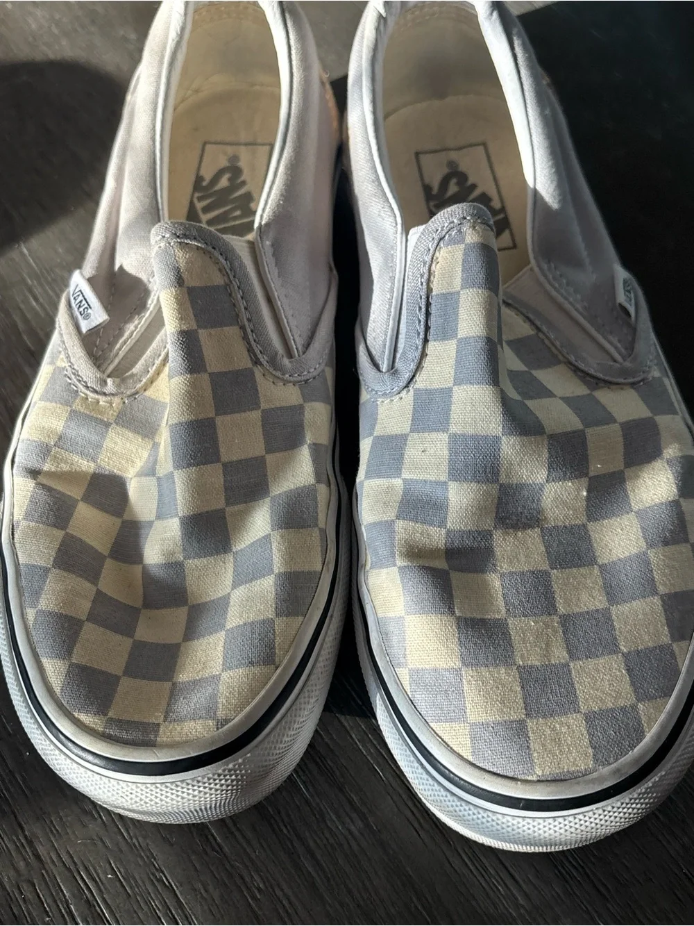 Vans Slip-On purple Checkerboard Sneakers